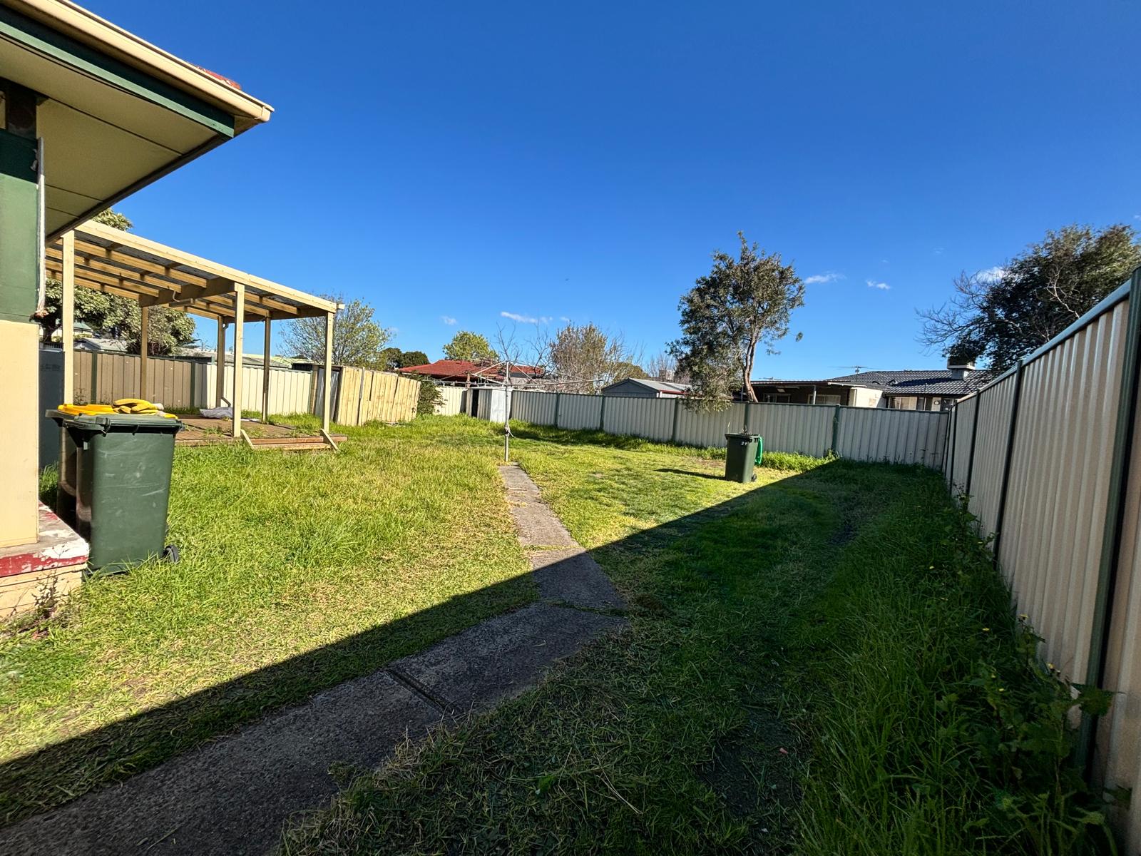 Backyard Mow & Edge — before ZenCut lawn and garden care